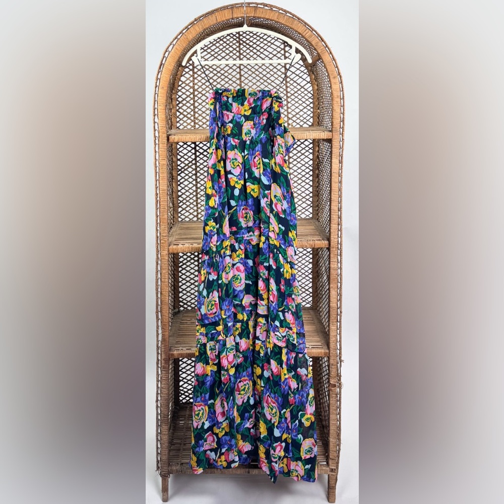 Anthropologie The Somerset Strapless Maxi Dress Blue Floral S NWT - Picture 5 of 6
